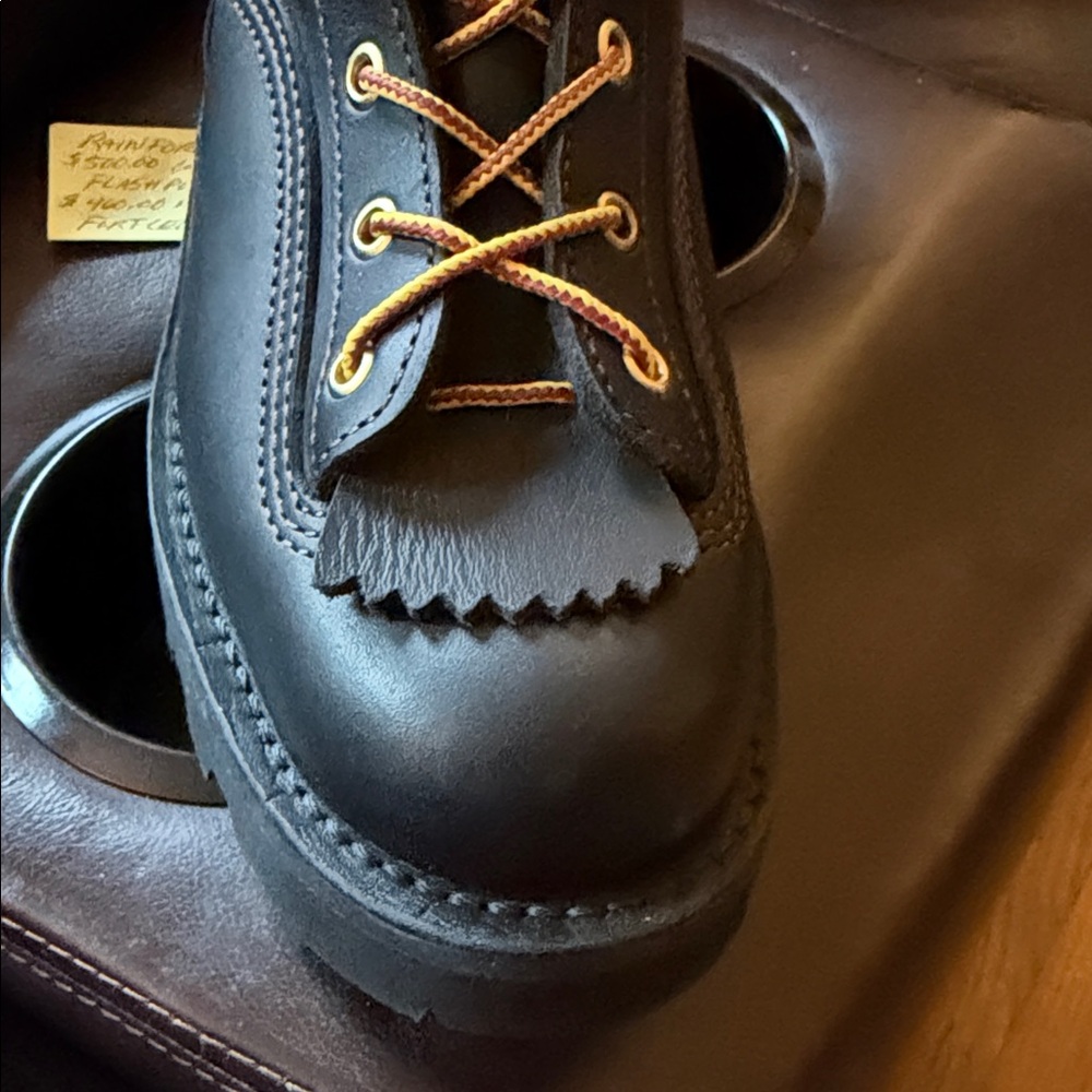 Danner Black Leather Moc Toe Work Boot with Gold Eyelets style 18102 Flashpoint - Picture 3 of 8